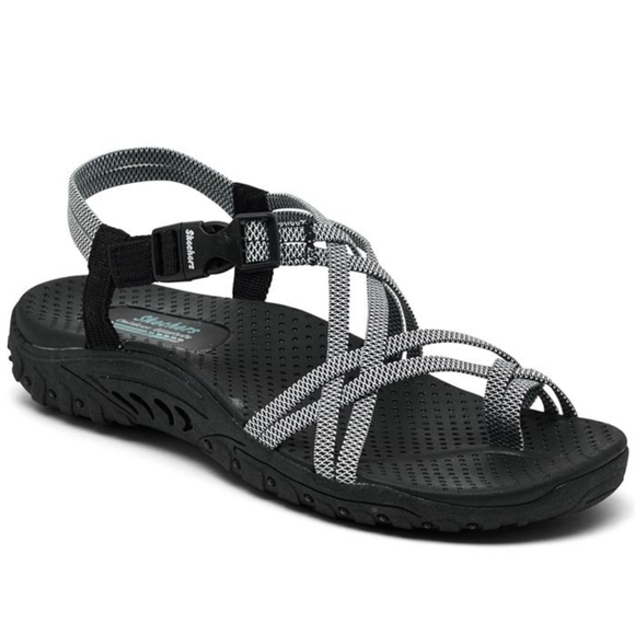 Skechers Women Reggae Outdoor Hiking Loop Toe Sandals shoes sz 10 - Picture 1 of 10